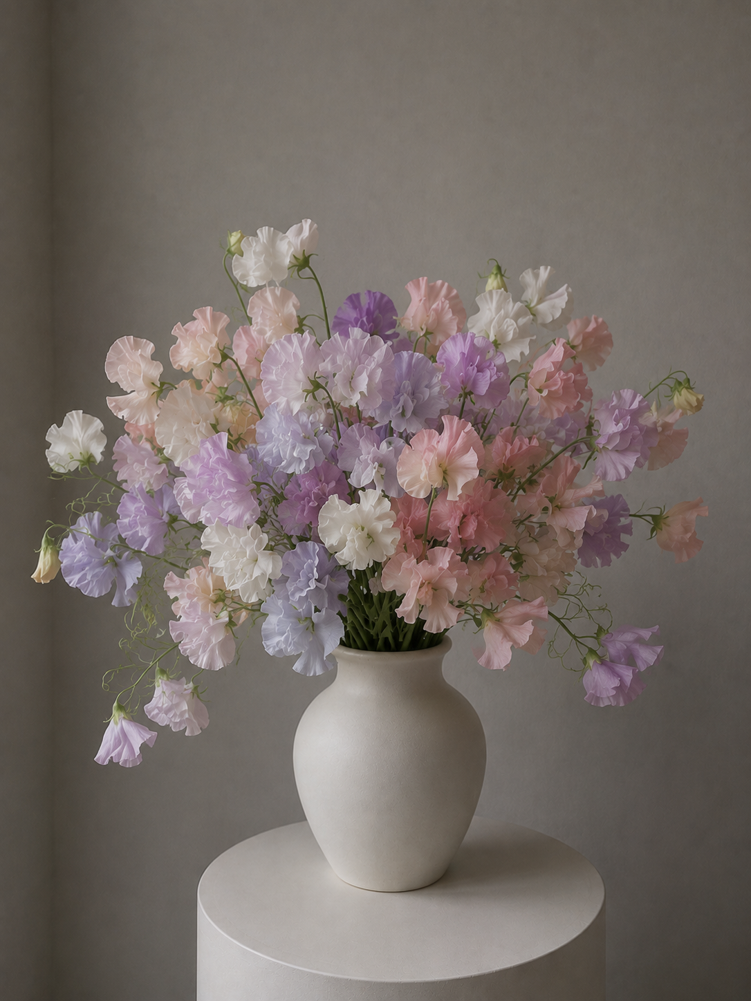 Garden rose and sweet pea