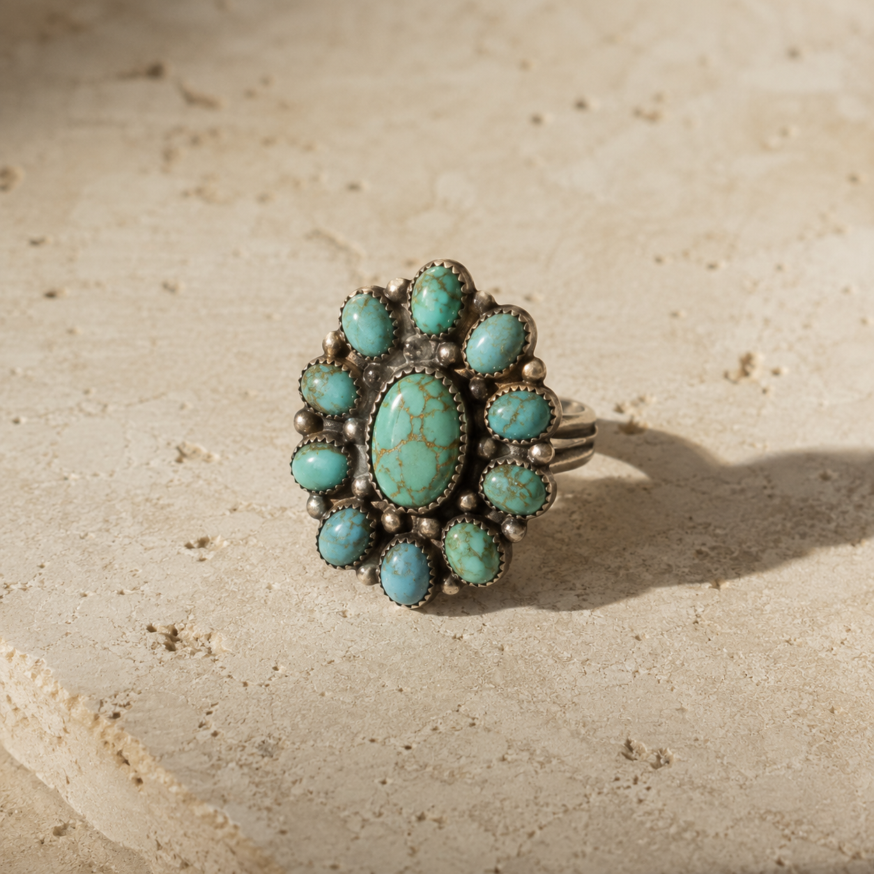 Turquoise Cluster Ring